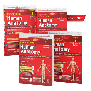BD Chaurasia’s Human Anatomy, Regional and Applied; Dissection and Clinical (Vols 1–4): Free Workbooks with Mind Maps 11/E